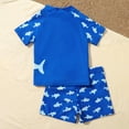 thumbnail image 4 of 1-5T Toddler Baby Boys' Rash Guard Set - 2 Piece UPF 50+ Swim Trunks and Short Sleeve Swim Shirt, 4 of 9