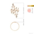 thumbnail image 3 of ANGARA Natural Pave Set Diamond Olive Leaf Vine Ring in 14K Rose Gold for Women (Size-1.3mm| Color-K| Clarity-I3) | April Birthstone, Anniversary, Jewelry Gift for Women | Natural Diamond Ring, 3 of 8