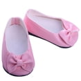 thumbnail image 3 of Zapatos de ballet de cuero sintético de moda para muñecas de 18'' Rosado, 3 of 5