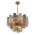 thumbnail image 6 of Crystorama Addis 9 Light Aged Brass Chandelier - 22"W x 14.25"H x 22"D, 6 of 11