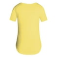 thumbnail image 4 of Women's T-Shirts Top TShirt For Women Short Sleeves Solid Color Outdoor Loose Casual Tshirt Comfortable Fashionable for Everyday Wear, 4 of 6