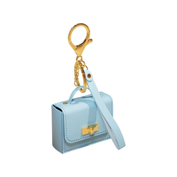 Leather Keychain Pouch, Mini Coin Purse and Bag Pendant, Multi-Purpose PU Synthetic Leather Pouch for Earphones, Keys, and Small Essentials