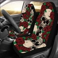 thumbnail image 2 of RYLABLUE Set of 2 Car Seat Covers Abstract Grunge Color Skulls Roses For Cloth Card Universal Auto Front Seats Protector Fits for Car,SUV Sedan,Truck, 2 of 4