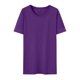 thumbnail image 4 of Tops de Manga Corta para las Mujeres Suelto Ajuste Más Tamaño Suéter Sólido, Moda Casual Imitación Algodón, 4 of 6