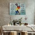 thumbnail image 2 of Christian Butterflies Canvas Wall Art Inspirational Pictures Wall Decor Happy Moments Praise God Painting for Bedroom Bathroom Living Room Butterflies Prints Artwork Framed 12"x16"（Teal, 2 of 6
