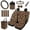 Giraffe, variant on HUISEFOR 15 Pcs Pink Leopard Print Car Seat Covers Full Set for Women Men with Seat Belt Cover Car Trash Can Air Vent Storage Bag Rear View Mirror Cover Keychain Coasters Suitable for Most Cars SUV