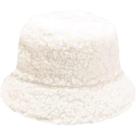 CoCopeaunts Black Bucket Hat Lamb Thickening Warm Basin Hat for Women Outdoor Fisherman Hat Four Seasons Wild Wear