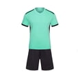 thumbnail image 2 of Maqroz Boys Youth Soccer Jersey Sets Performance V Neck Breathable T-Shirts and Mesh Shorts for Team Training School Sports 4-13 Years, 2 of 6