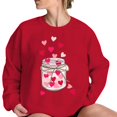 thumbnail image 2 of Sweatshirt for Women Perfect For Daily Wear or Loungewear! The Best Choice for Valentine's DayXL Pink Valentine's Day Sweatshirt, 2 of 4