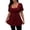Red, variant on Pullover Women Short Sleeve Square Neck Front Strap Detail Pure Color Y2K Tops,Black,L