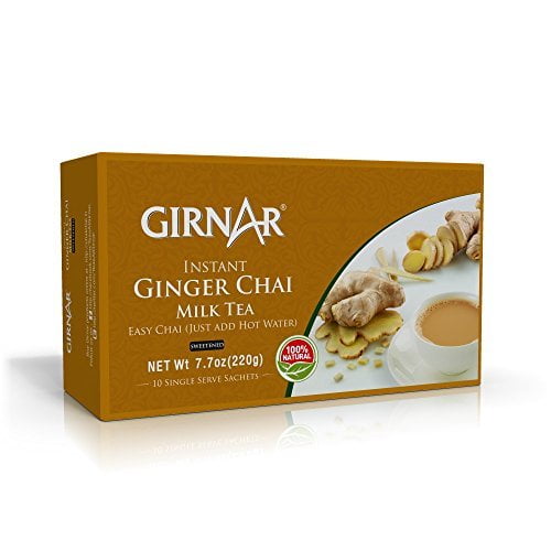 Girnar Instant Chai (Tea) Premix With Ginger 10 Sachet Pack Walmart