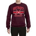 thumbnail image 2 of Wild Bobby City of Detroit Hockey Fantasy Fan Sports Unisex Crewneck Sweatshirt, Maroon, Small, 2 of 5