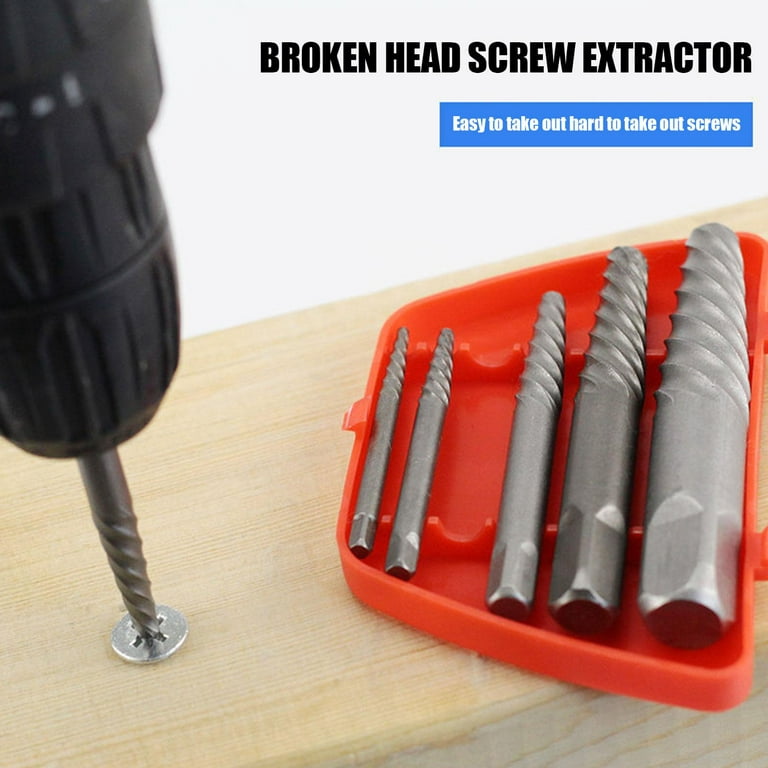 6 Pack Damaged Screw Extractor Remover for Stripped Head Screws Nuts Bolts