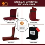 friends of meditation back jack meditation and yoga chair (18 x 18 inch) (maroon)