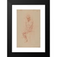 thumbnail image 2 of Jozef Hanula 16x24 Black Modern Framed Museum Art Print Titled - Sittable Male Act En Face, 2 of 5