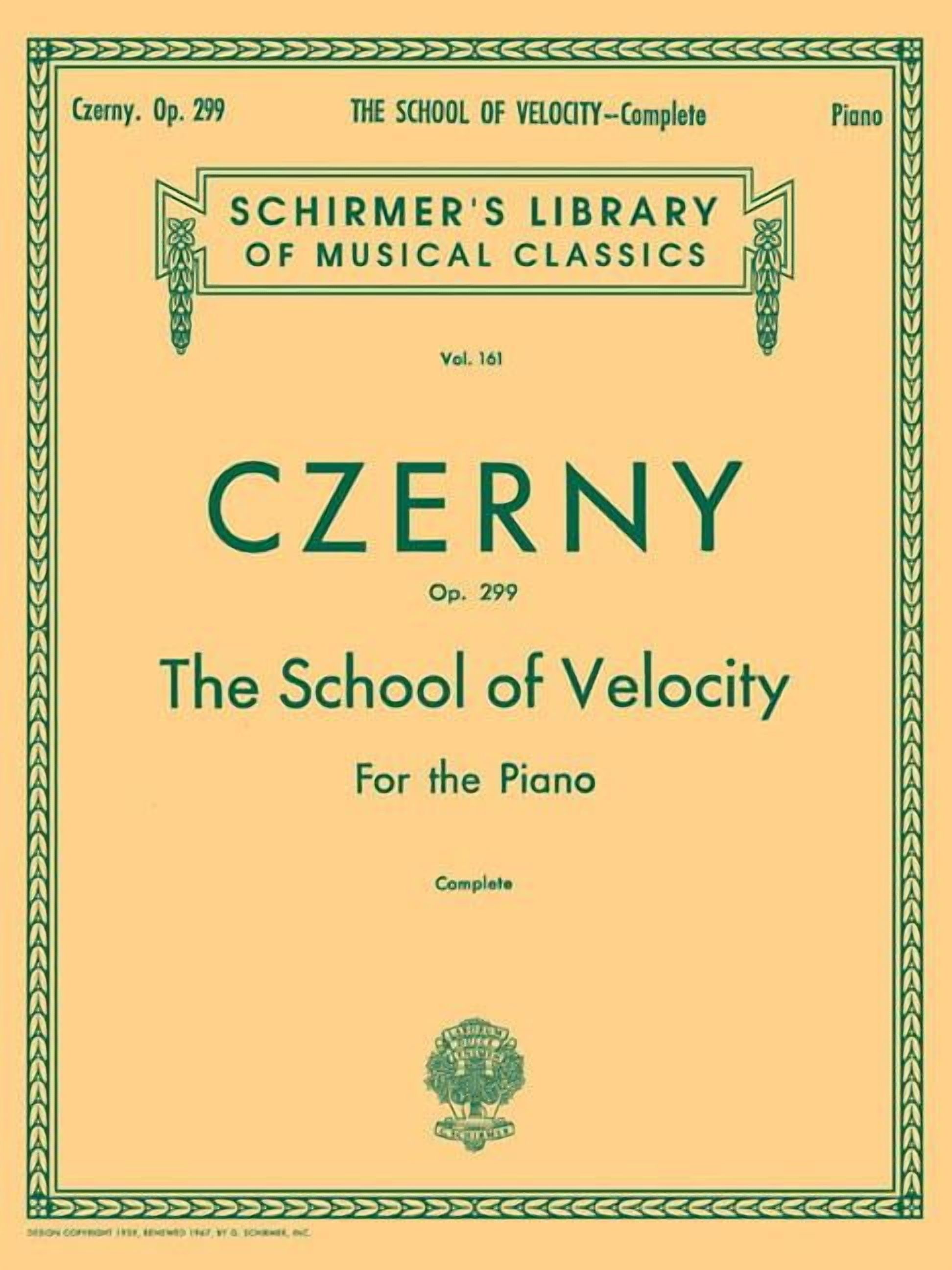 Schirmer's Library of Musical Class School of Velocity, Op. 299 (Complete): Schirmer Library of Classics Volume 161 Piano Technique, Book 161, (Paperback)
