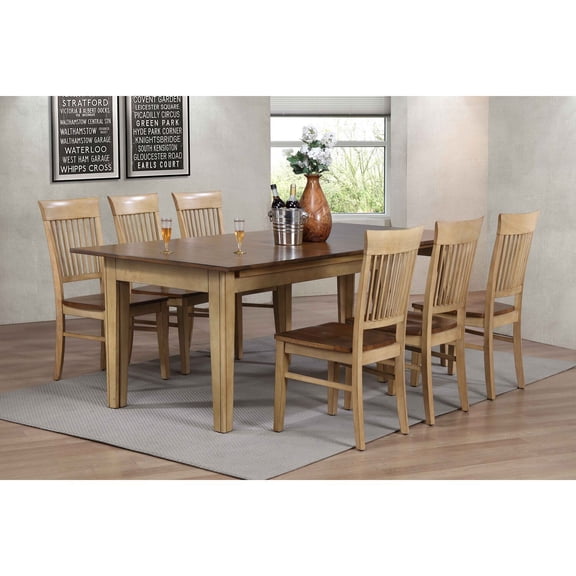 Extendable Dining Table 7 Piece 134" Seats 12 Rustic Rectangle Table