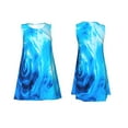 thumbnail image 7 of Picia Blue Shell Print Women’s Sleeveless Midi Swing Dress – A-Line Pleated Tank Sundress, Comfortable and Flowy T-Shirt Dress, 7 of 7