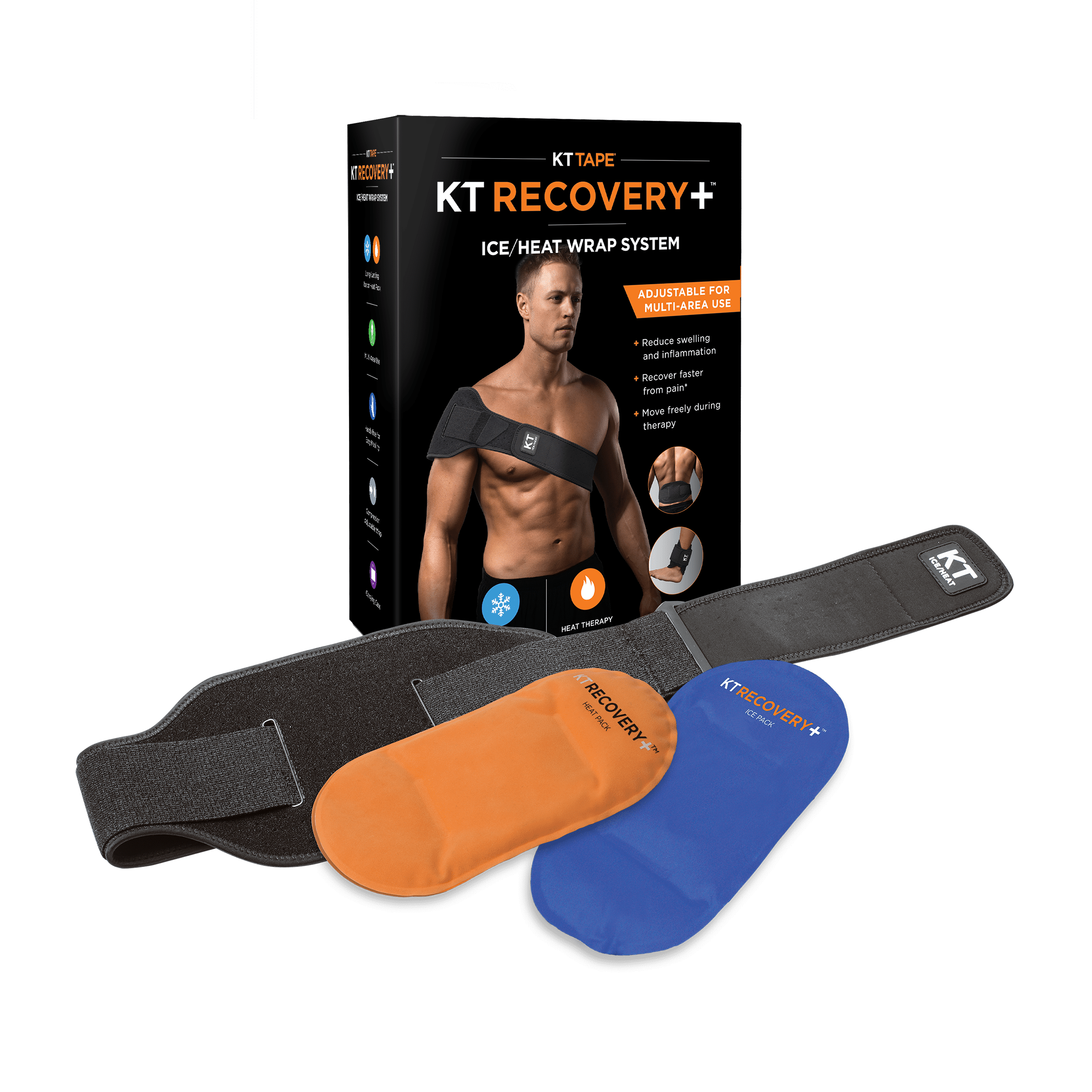 KT Recovery+ Ice/Heat Wrap System 1 Device 1 Cold 1 Hot Insert