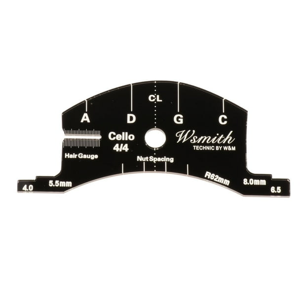 Plantilla de molde para puente de cuerdas de violín, herramientas de referencia para violines bajos de 1/2, 3/4 y 4/4 4-4 violonchelo