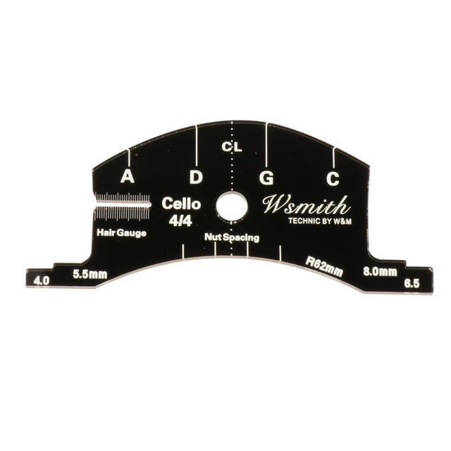 1/2 3/4 4/4 Violin Cello Bridge Fingerboard Template for Instruments Accessories 4-4 Cello