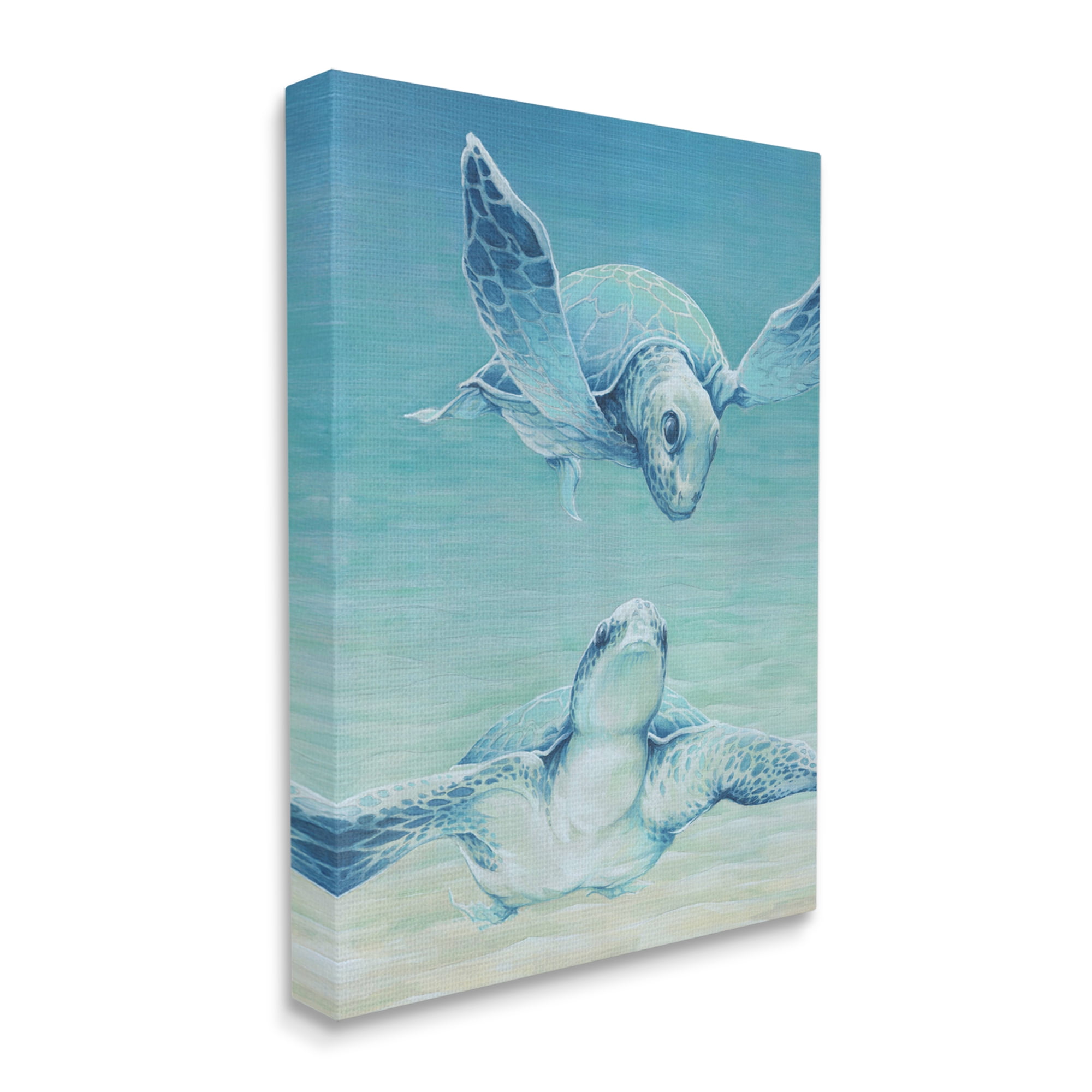 Stupell Industries Sea Turtles Gazing Animals & Insects Painting Gallery Wrapped Canvas Art Print Wall Art, 30 x 40