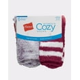 Hanes Women's Cozy Crew Socks, 6Pairs Ath Stripe/Tie Dye/Solid Asst 5