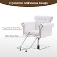 thumbnail image 2 of BarberPub Classic Hydraulic Barber Chair for Hair Stylist,Styling Spa Salon Chair 8899 White, 2 of 8