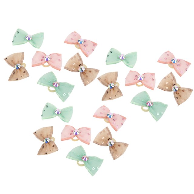 Dog Bows, Polyester Puppy Hair Bows For Little Girls For Long Hair Pet For Dogs ANGGREK AC6885