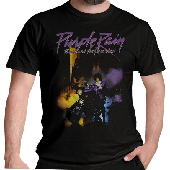 Reprint Rare Purple Rain Album Art Inspired Graphic Tee Black NEW 2025!!!!