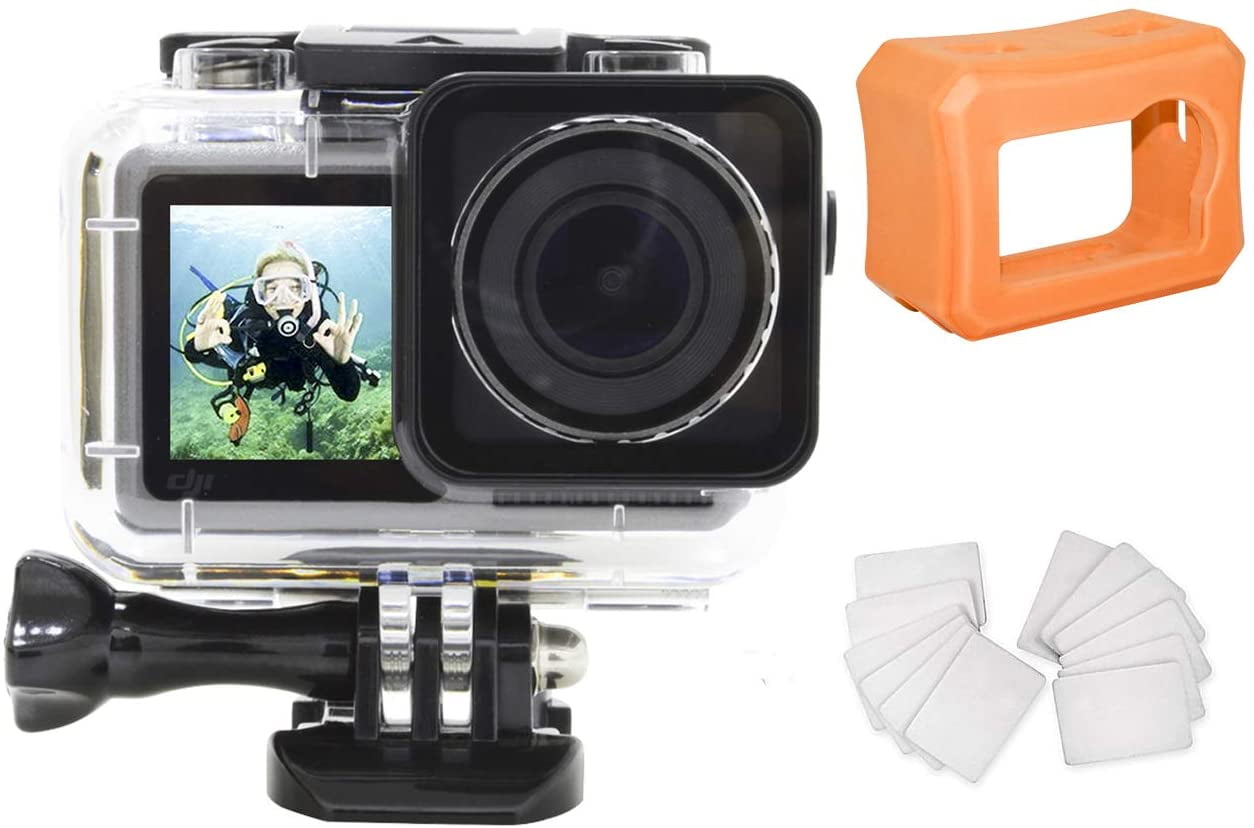 Housing Case Protective Shell with Anti Fog Inserts Suitable for Underwater Diving Photography 200FT/61M Waterproof Case Black for DJI OSMO Action Camera Accessories 