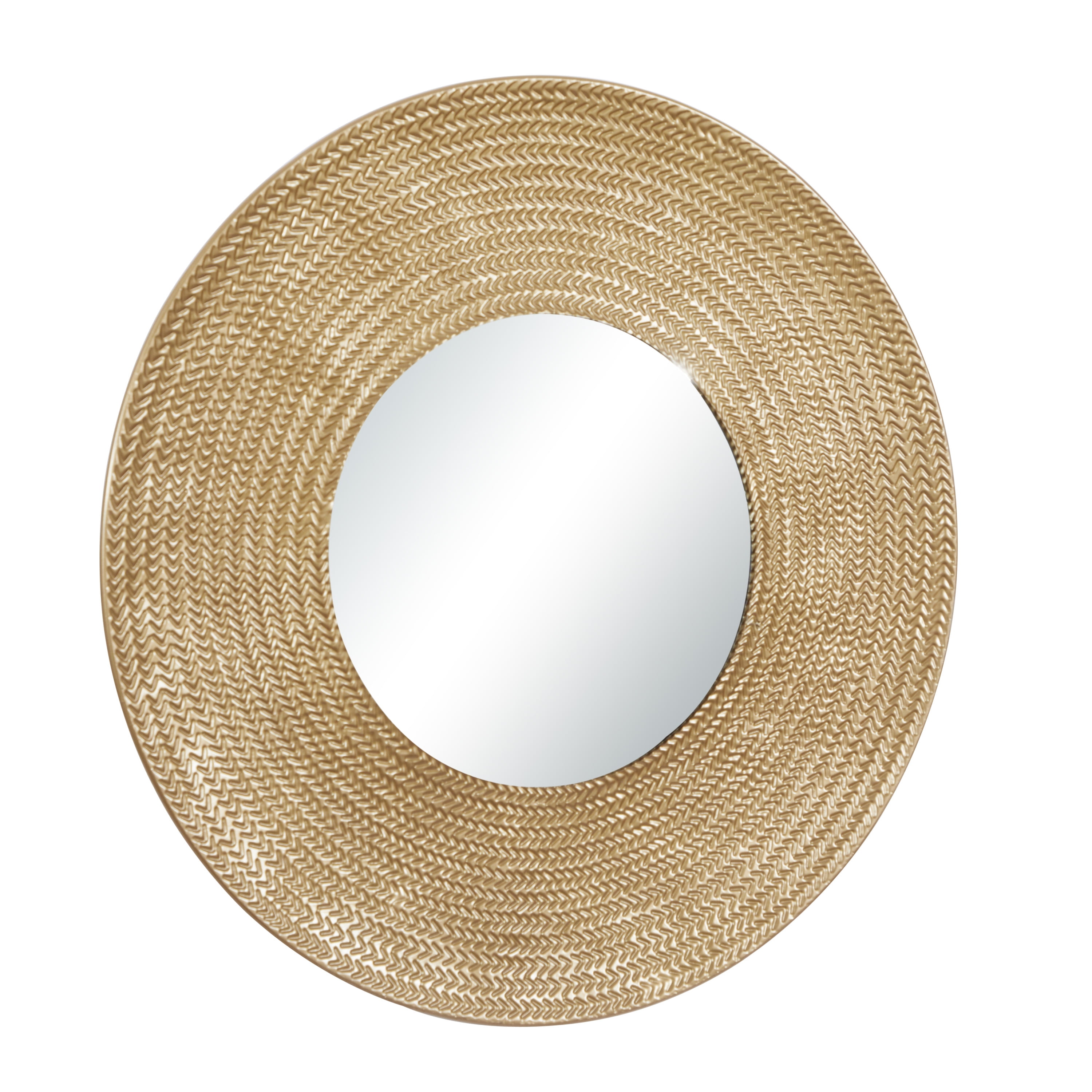 DecMode 36" x 36" Gold Wall Mirror