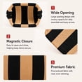 thumbnail image 6 of Large Capacity Striped Mahjong Tile Bag with Dice Pouch, Woven Crossbody Mahjong Organizer, Portable Mahjong Accessories Storage Bag for Women Game Night Gift, Dark coffee brown, 6 of 7