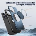 thumbnail image 5 of For iPhone 16 Pro Ultra Slim Hybrid TPU+PC Protective Cover with Metal Rotation Holder , Compatible MagSafe, Military Grade Shockproof Phone Case Cover,Blue,For iPhone 16 Pro, 5 of 7