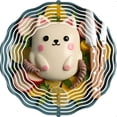 thumbnail image 2 of Whimsical Metal Hanging Wind Spinners & Chimes - Cute Animal Design with Colorful Fruits & Vegetables for Yard & Garden Decor, 2 of 6