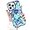 Blue, variant on Compatible with iPhone 15 Pro Shiny Plating Marble Case with Detachable Glitter Paper for Women Men Fashion Luxury Electroplated Soft TPU Camera Protection Shockproof Phone Cover, Purple
