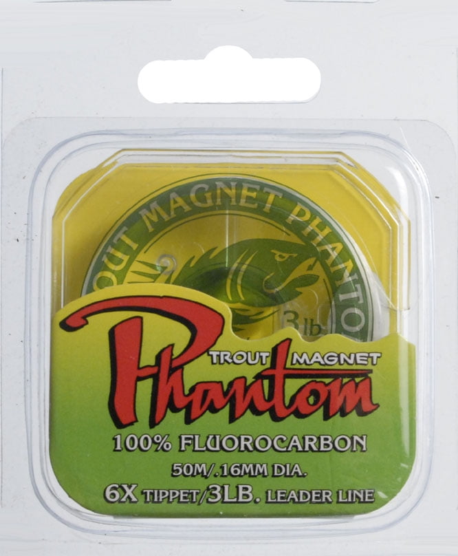 2lb, 3lb, 4lb Test Trout Magnet Phantom 100/% Fluorocarbon Fishing Leader Line 50M