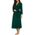 thumbnail image 4 of MINTREUS Women Kimono Robes Long Knit Bathrobe Lightweight Soft Knit Sleepwear Ladies Loungewear Spa Bathrobe, 4 of 7