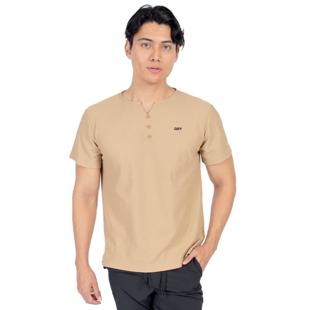 PLAYERA PARA HOMBRE QUARRY CUELLO EN V CON BOTONES