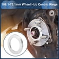 thumbnail image 2 of Unique Bargains Car Wheel Hub Centric Rings OD 106.1mm to ID 75.1mm Wheels Center Shaft Shock Absorbing Hubrings Aluminum Alloy Silver Tone Durable, 2 of 7