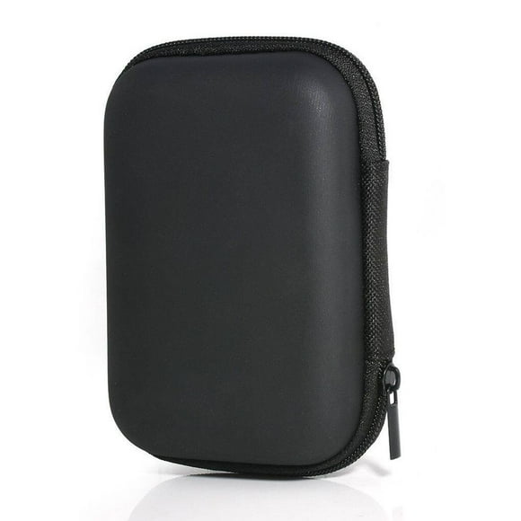 tredstone Portable Earphone Carry Case with Zipper Earbud Wired Headset Storage Box Organizer Multi-purpose Protection Pouch Office Black