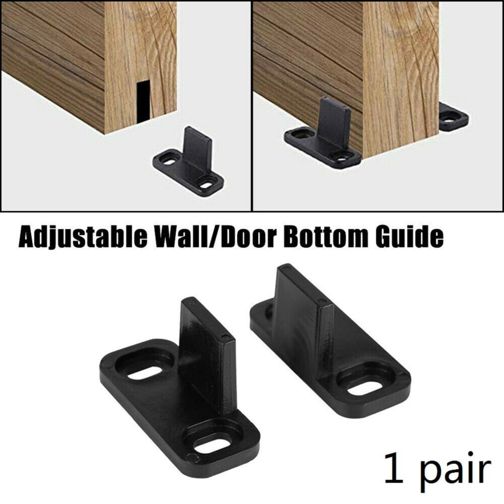 2pcs Barn Door Floor Guide Adjustable Stay Roller For Bottom Of Sliding Door