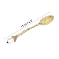 thumbnail image 4 of Uxcell Stainless Steel Flower Pattern Mini Dessert Coffee Tea Spoon Gold Tone, 4 of 7