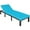 Turquoise, variant on Costway Steel Adjustable and Cushioned Outdoor Chaise Lounge Red