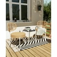 thumbnail image 4 of GloryStar 3-Piece Rattan Bistro Set - Outdoor PE Wicker Chairs & Glass Table, All-Weather Patio Furniture for Porch/Lawn/Garden, 4 of 7