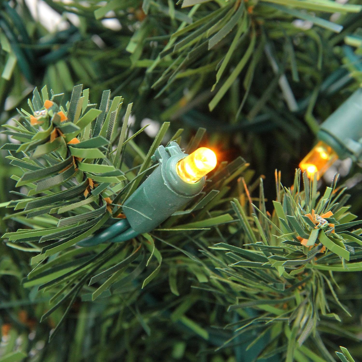 Northlight Multi-color LED Green Prelit Pencil Christmas Trees, 6'