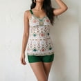 thumbnail image 4 of Qingpeng Women's Tankini Two Piece Swimsuit Set Hawaiian Floral Print Strap Top with Built-in Bra and Boyshorts Modest Tummy Control, 4 of 5