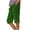 Green, variant on Ruimatai Women's Summer Loose Straight Leg Pants with Pockets Side Slit Buttons Five Quarter Casual Floral Print Comfy Beach Trousers