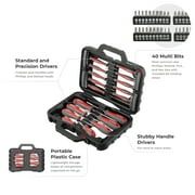 INTERTOOL 58-Piece Magnetic Screwdriver Set with Case, Precision Screw Drivers, Assorted Bits and Driver, Portable Storage VT08-3358