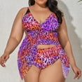 thumbnail image 2 of UTSJKR Plus Size Tankini Swimsuits for Women 2 Piece Trendy Leopard Print Bathing Suits Summer Swimsuits for Beach Pool Orange XL, 2 of 4